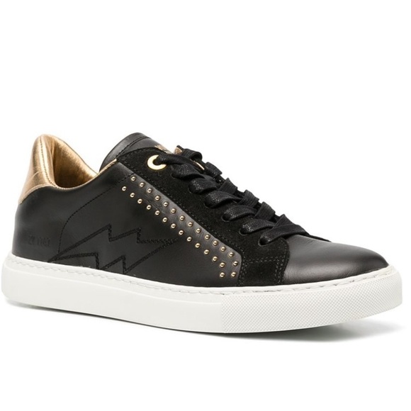 Zadig & Voltaire Shoes - Zadig & Voltaire stud embellished black leather sneakers 7